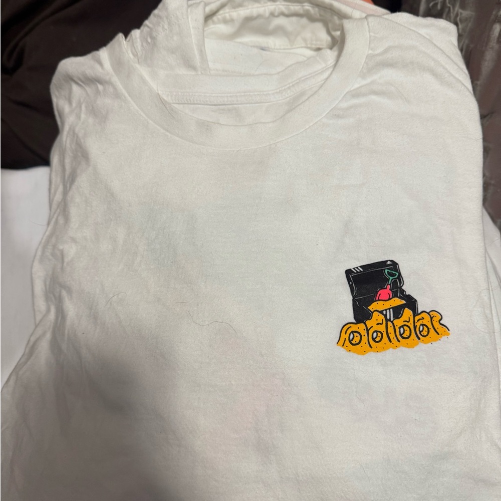 adidas White Short Sleeve Tee with Graphic